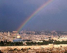 arc en ciel sur Jérusalem